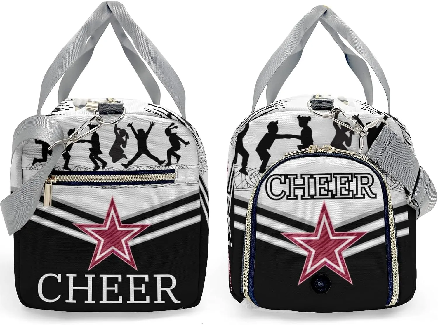 Personalized Jumping Trampoline Black Athlete Customized Multi-functional Handbag Travel Bag, Unisex Portable Travel Bag, Sports and Fitness Duffel Bag, Short Trip Storage Bag