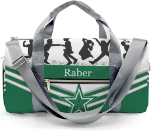 Personalized Jumping Trampoline Green Athlete Customized Multi-functional Handbag Travel Bag, Unisex Portable Travel Bag, Sports and Fitness Duffel Bag, Short Trip Storage Bag