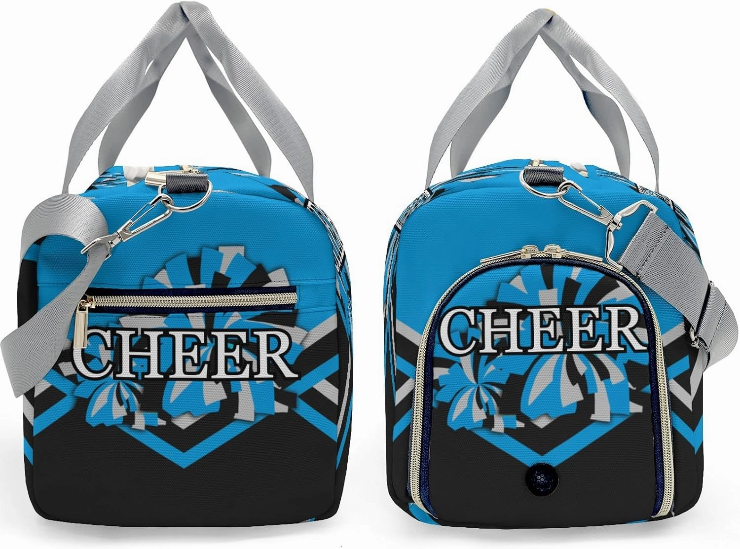 Personalized Cheer Blue Custom Multi-functional Travel Bag, Unisex Portable Duffel Bag, Short Distance Travel Assistant