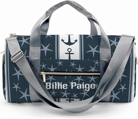 Personalized Nautical Anchors Rope Starfish Customized Handbag Travel Bag, Unisex Portable Travel Bag, Sports and Fitness Duffel Bag, Short Trip Storage Bag