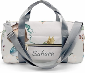Personalized Princess Dragon Watercolor Custom Multi-functional Travel Bag, Unisex Portable Duffel Bag, Short Distance Travel Assistant