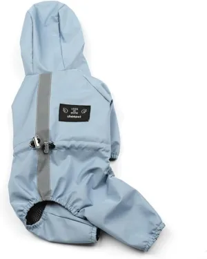 Pet Dog Clothing, Rainproof, Breathable, Reflective Clothing, Four Legged Raincoat, cat and Dog Supplies(Blue,XXL)