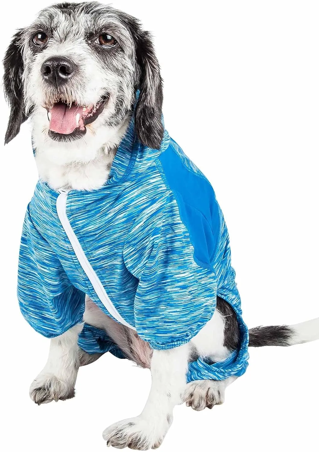 Pet Life ® Active Downward Dog Hoodie and Flexible Full Body Dog T-Shirt - Lightweight Dog Fitness Tracksuit and Yoga Dog Clothes Featuring 4-Way Stretch, Reflective and Quick-Dry Technology