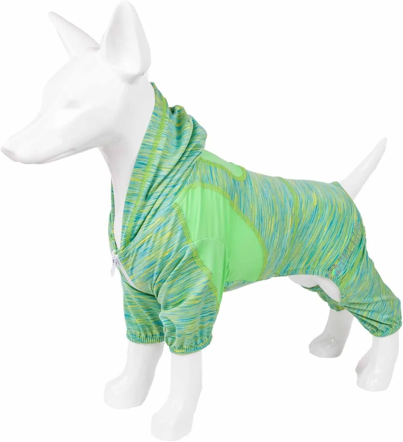 Pet Life ® Active Downward Dog Hoodie and Flexible Full Body Dog T-Shirt - Lightweight Dog Fitness Tracksuit and Yoga Dog Clothes Featuring 4-Way Stretch, Reflective and Quick-Dry Technology