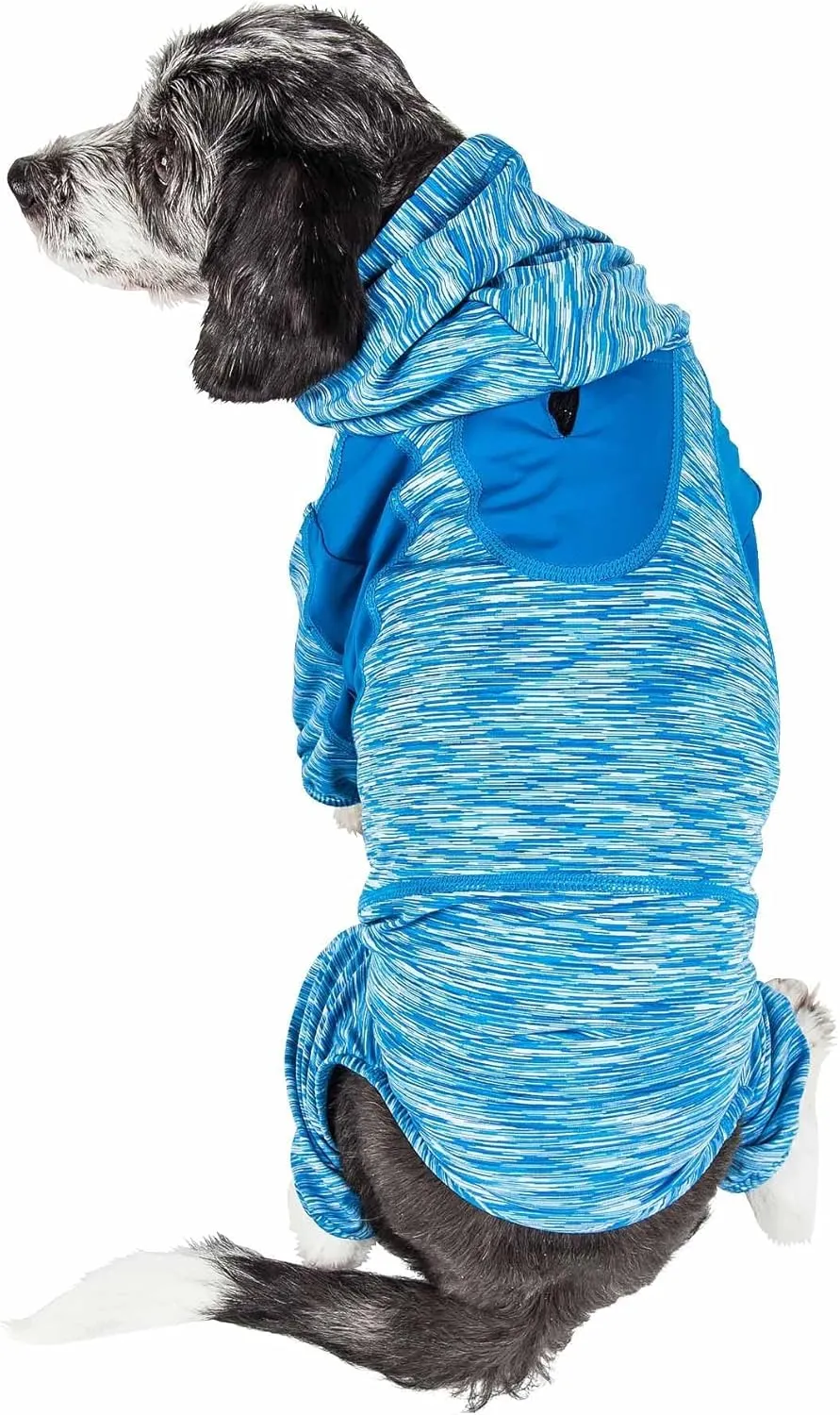 Pet Life ® Active Downward Dog Hoodie and Flexible Full Body Dog T-Shirt - Lightweight Dog Fitness Tracksuit and Yoga Dog Clothes Featuring 4-Way Stretch, Reflective and Quick-Dry Technology