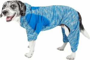 Pet Life ® Active Downward Dog Hoodie and Flexible Full Body Dog T-Shirt - Lightweight Dog Fitness Tracksuit and Yoga Dog Clothes Featuring 4-Way Stretch, Reflective and Quick-Dry Technology