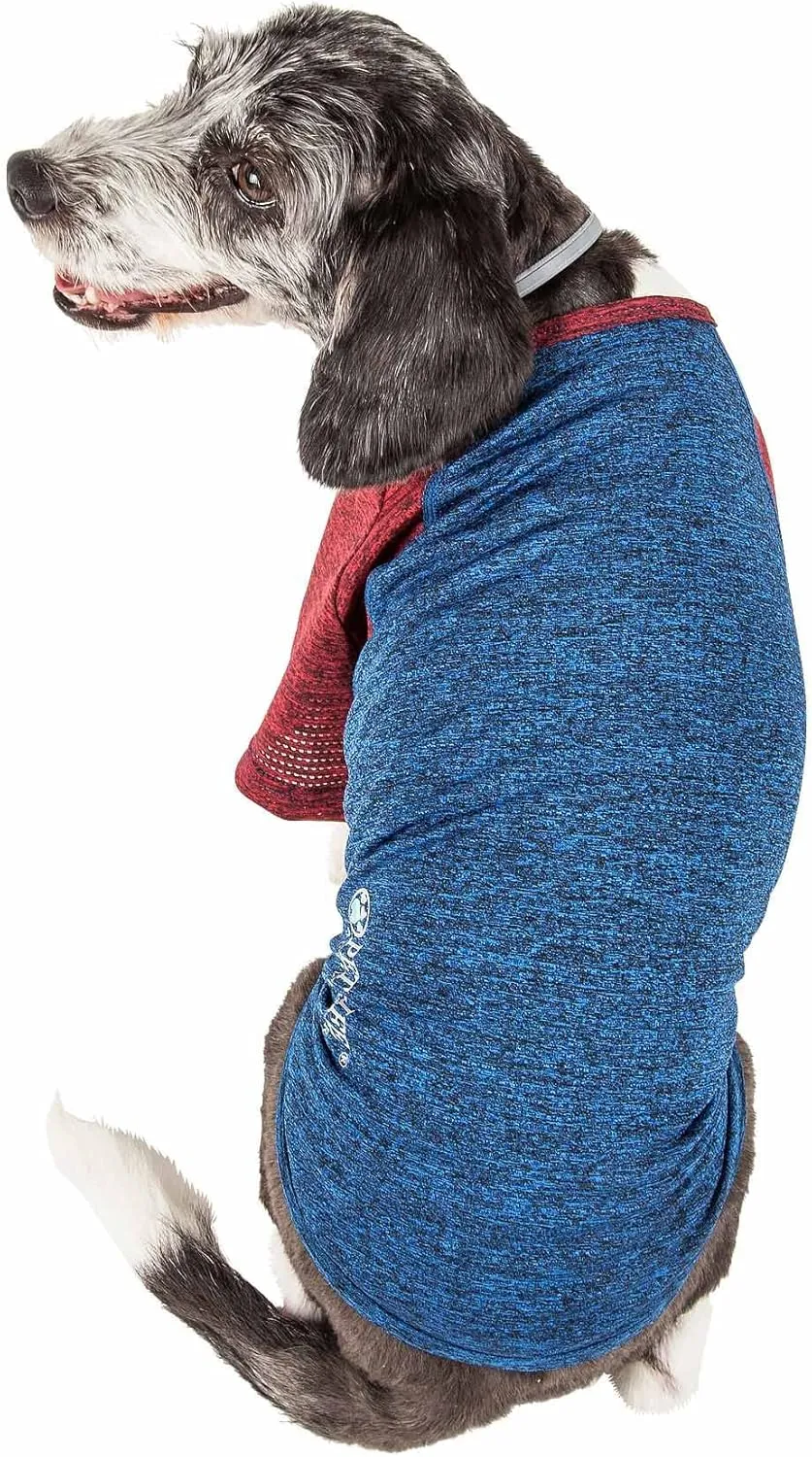 Pet Life ® Active 'Hybreed' 4-Way Stretch Two-Toned Performance Dog T-Shirt