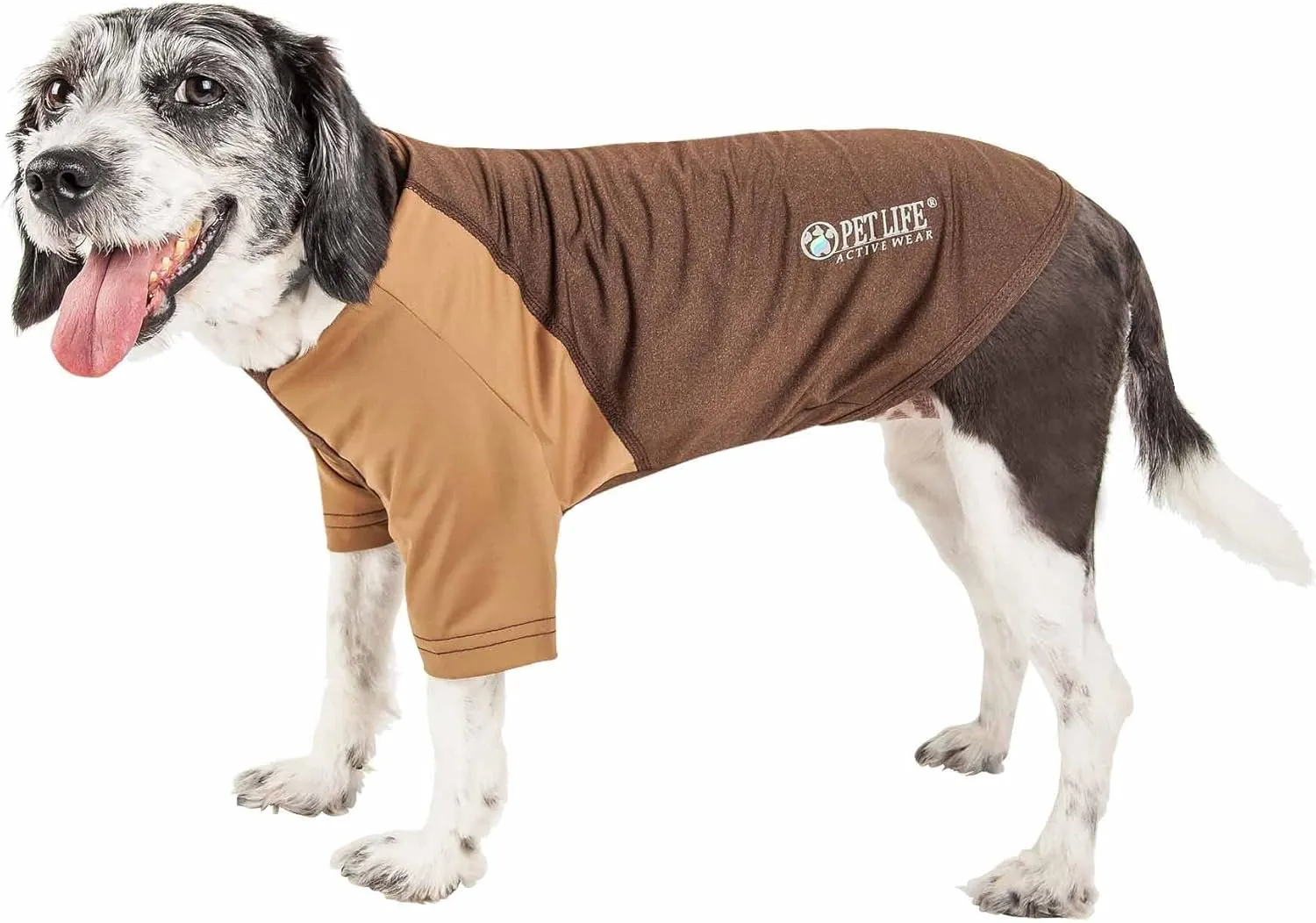 Pet Life ® Active 'Hybreed' 4-Way Stretch Two-Toned Performance Dog T-Shirt