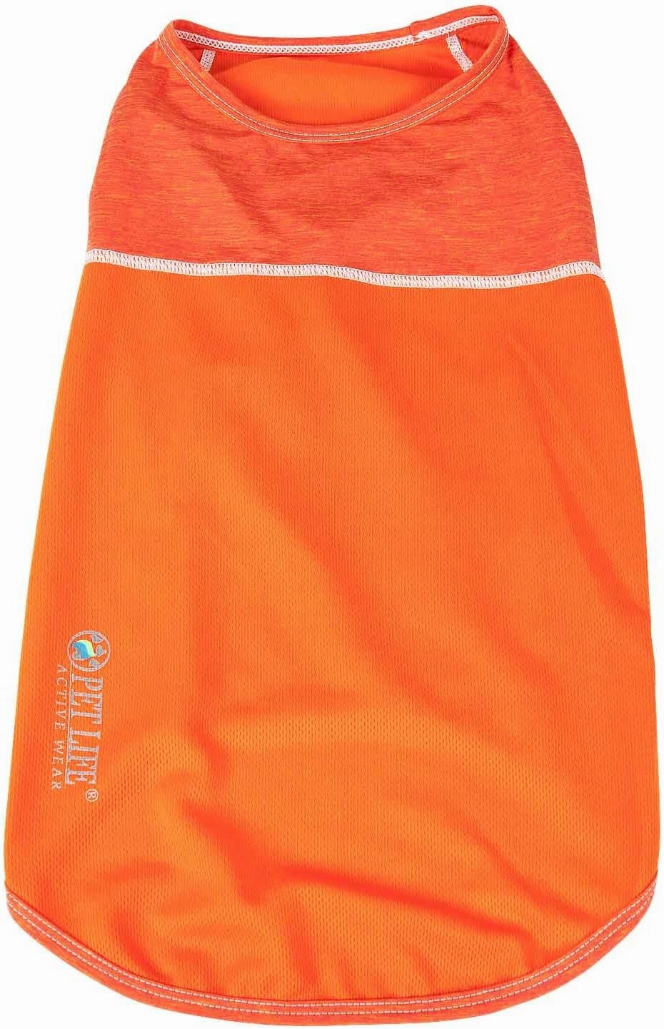 Pet Life ® Active 'Aero-Pawlse' Heathered Fitness and Yoga Dog T-Shirt Tank Top - Performance Pet T-Shirt with 4-Way-Stretch and Quick-Dry Technology - Summer Dog Clothes with added Reflective Safety