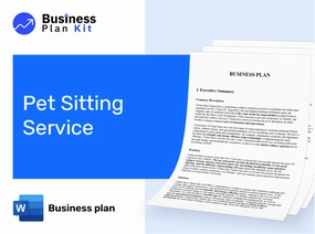 Pet Sitting Service Business Plan Example