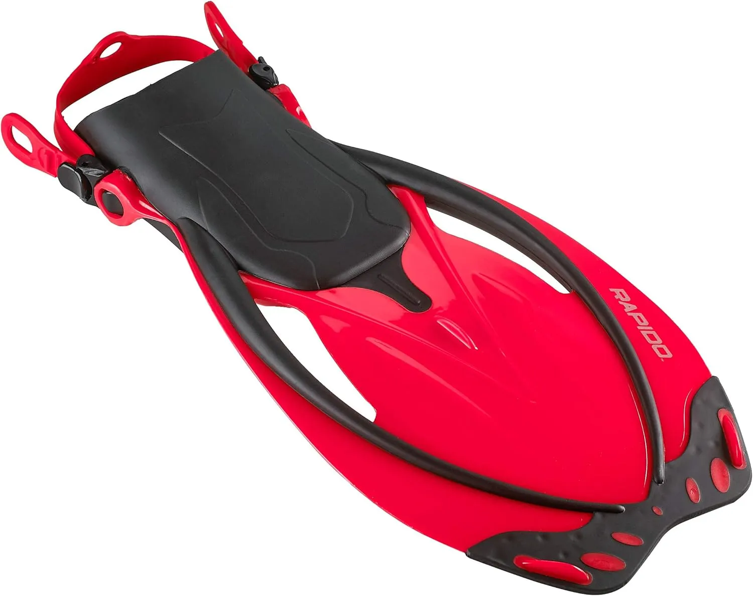 Phantom Aquatics Rapido Boutique Collection Marine Open Heel Adjustable Snorkel Fin with Snorkeling Gear Carry Bag