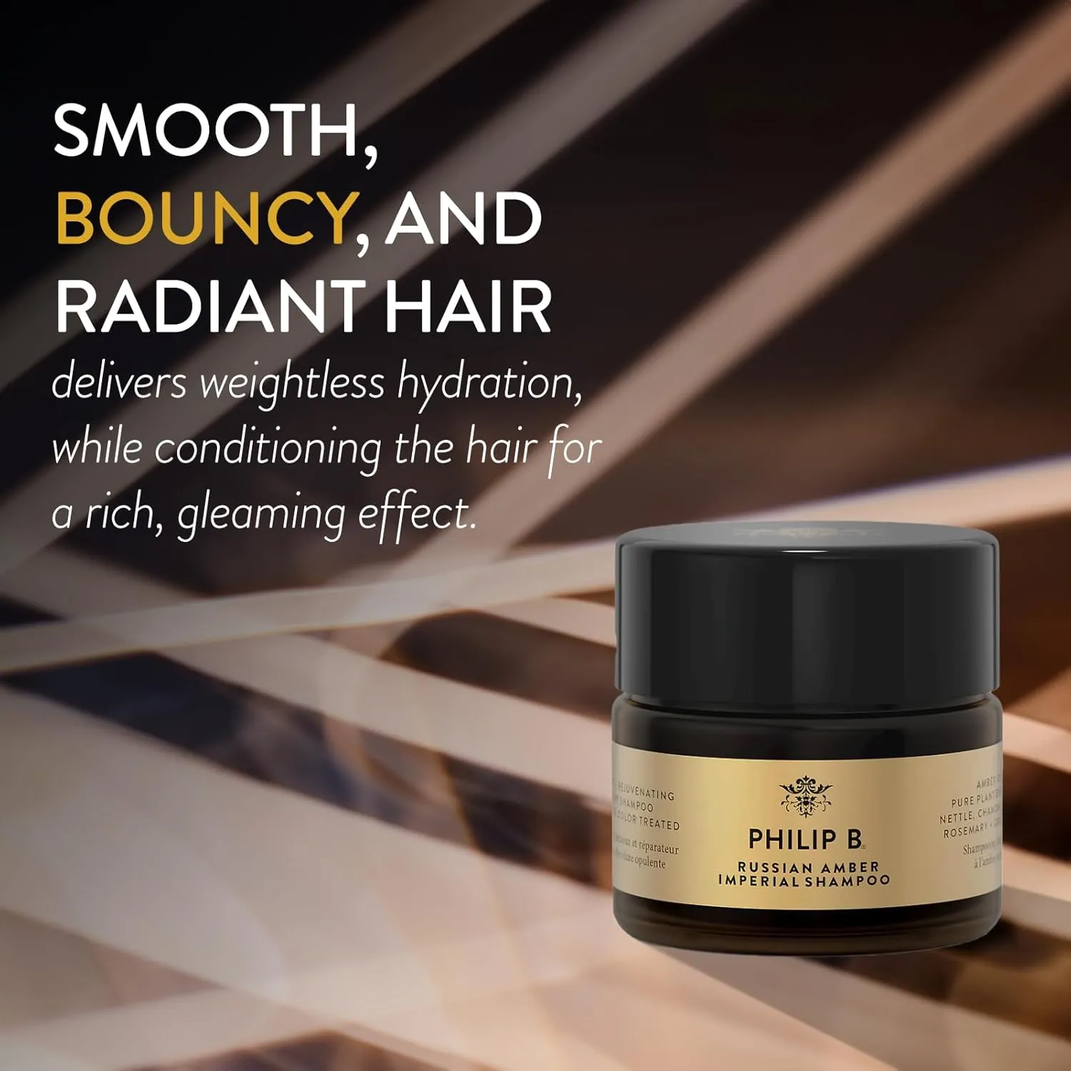 PHILIP B Russian Amber Imperial Shampoo, 3 fl. oz. (88 ml) - Color-Protective Cleanser Restores Frizzy Over-Processed Hair for Weightless Hydration