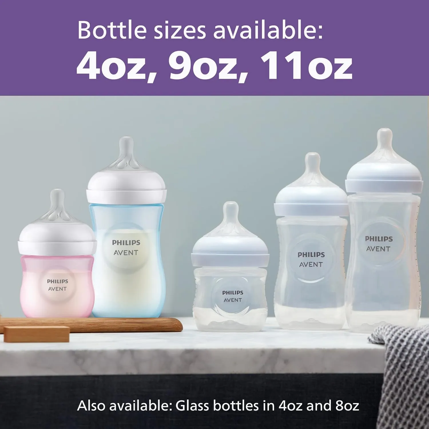 Philips AVENT Natural Baby Bottle with Natural Response Nipple, Pink Baby Gift Set with Snuggle, SCD838/03