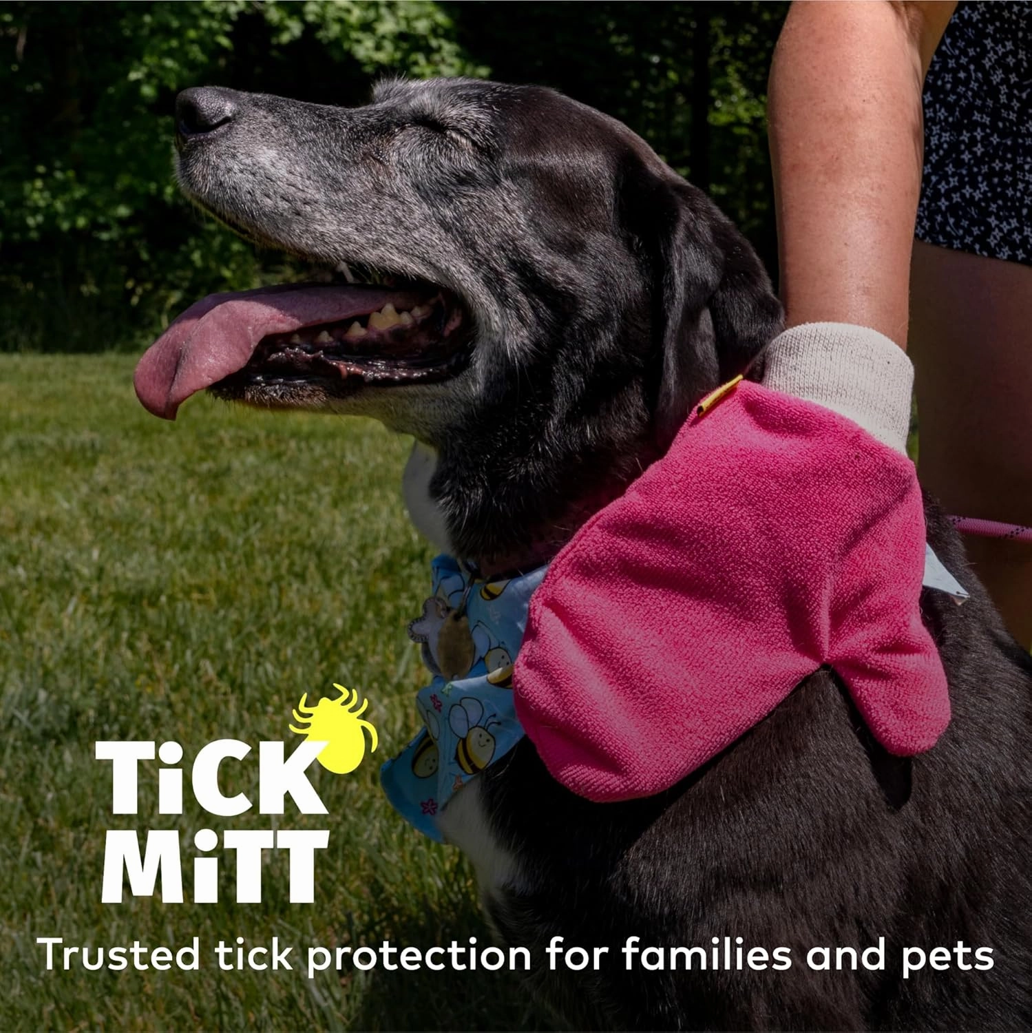 Pink Tick Removal Glove for Pets & People: Gently Remove Ticks with Ease - Chemical-Free, Durable, Portable Tick Management Tool for Outdoor Adventures & Everyday Use