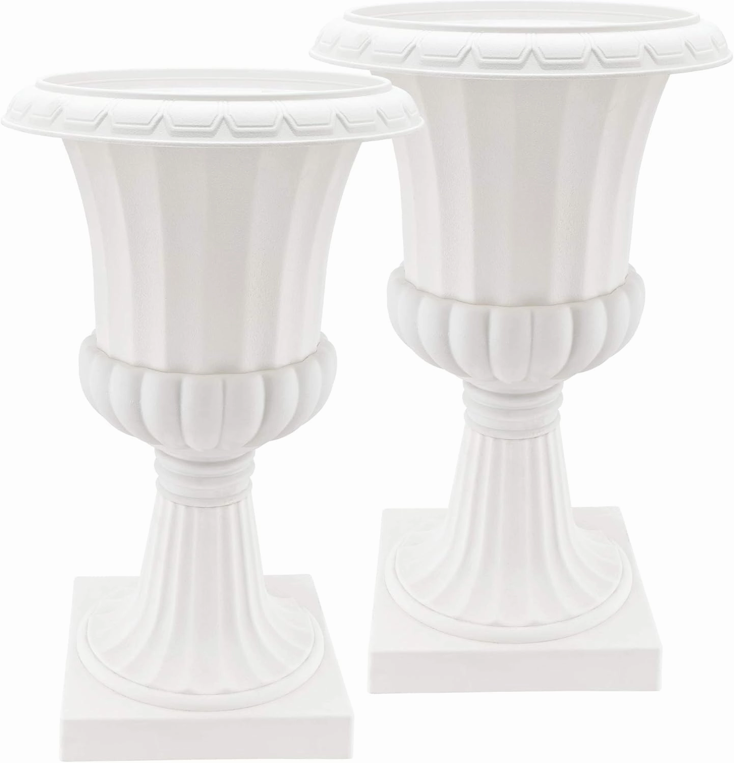 PL52WT-2 Deluxe Plastic Urn(Pack of 2), White