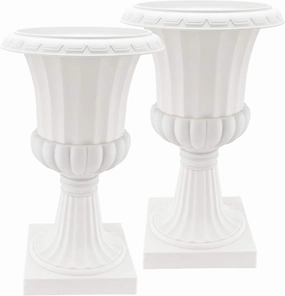 PL52WT-2 Deluxe Plastic Urn(Pack of 2), White