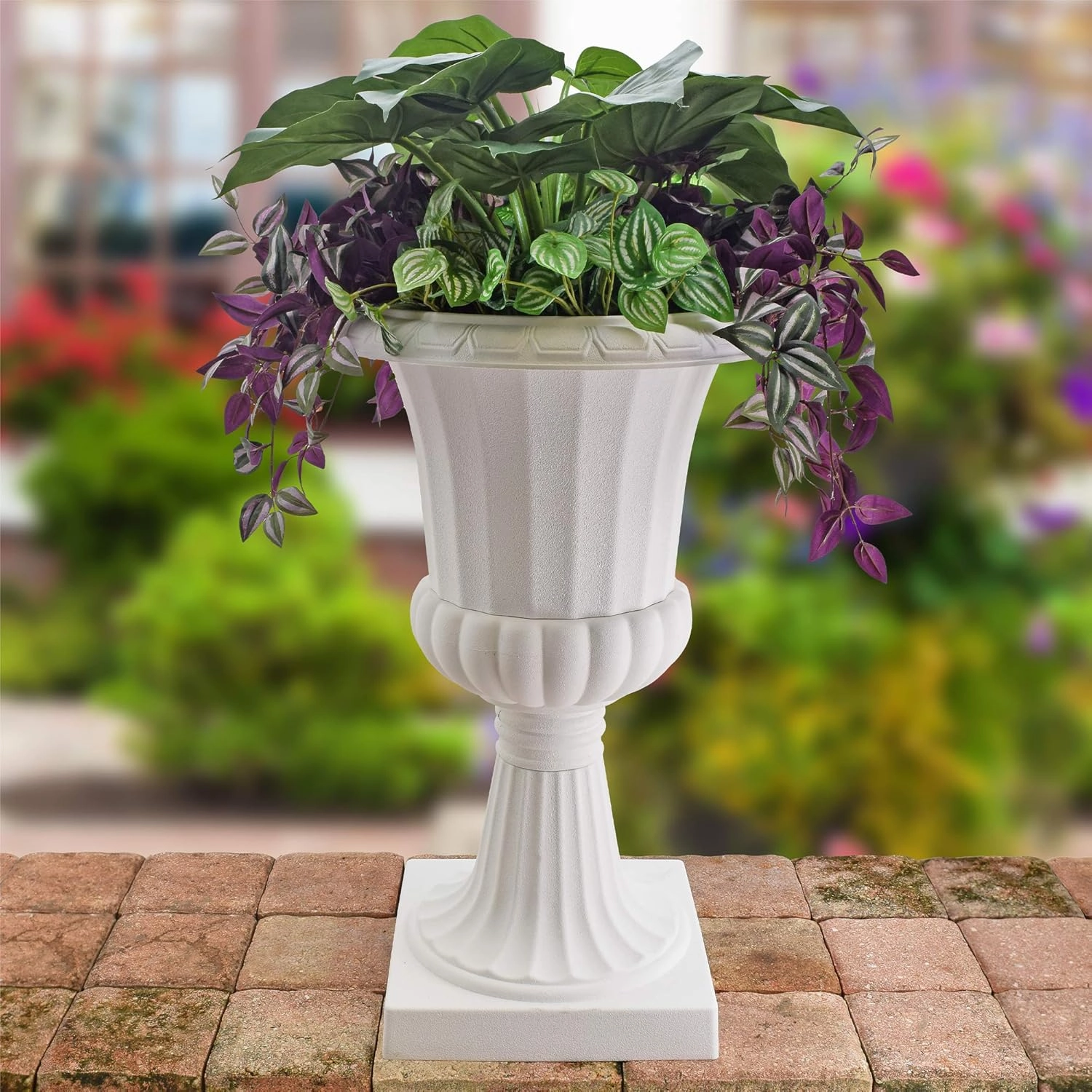 PL52WT-2 Deluxe Plastic Urn(Pack of 2), White
