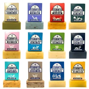 Plant- Based Soaps (Pack of 12) - Made for Families with Gentle Ingredients - Cruelty-Free - Active Essential Oils - Gift Pack