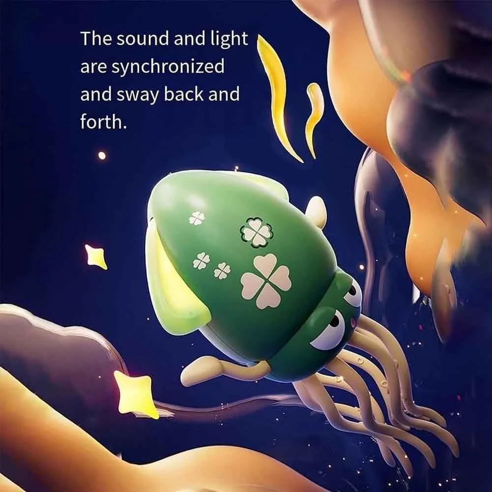 Playful Dancing Octopus Toy, Smart Tentacle Explorer, Dancing Squid Toy, Swing Avoidanceoctopus Obstacle, Electric Magic Crazy Crawling Auto-Dance Squid Toys with LED Lights & Music(Yellow)