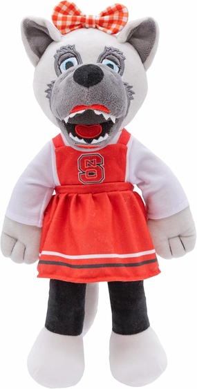 Plushible 14" North Carolina State University Ms. Wuf Mascot Plush Figure - College Football Ragdoll - Sports Mascot Figure - Soft Plush Material - Surface Washable - All Ages - Rag Dolls Toddlers