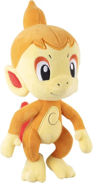 Pokemon 8" Chimchar Plush - Officially Licensed - Diamond & Pearl Starter Figure - Authentic Soft Stuffed Animal Toy - Gift for Kids, Boys, Girls - 2 