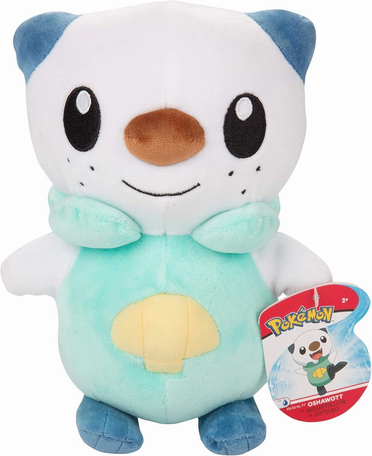 Pokemon Legends: Arceus 8" Oshawott Plush - Generation 5 Starter Figure - Officially Licensed - Authentic Soft Stuffed Animal Toy - Gift for Kids, Boys, Girls - 2 
