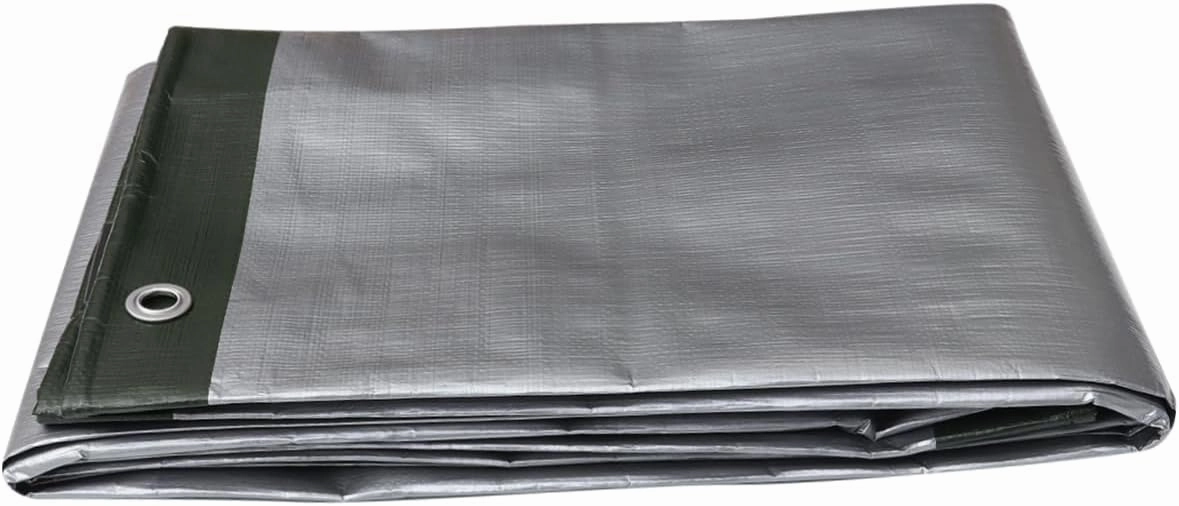 POPETPOP Outdoor Tarpaulin 2x2m Film Canopy Rainproof Sunshade Durable Tarps Easy to Store for Camping Picnic
