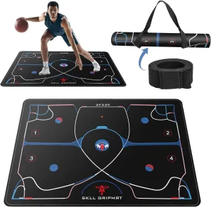 Portable Basketball Footwork Training Mat, Agility Footstep Training Mat, Basketball Pads for Training All Levels, Non-Slip Silent Equipment for All Ages to Improve Speed, Strength and Coordination