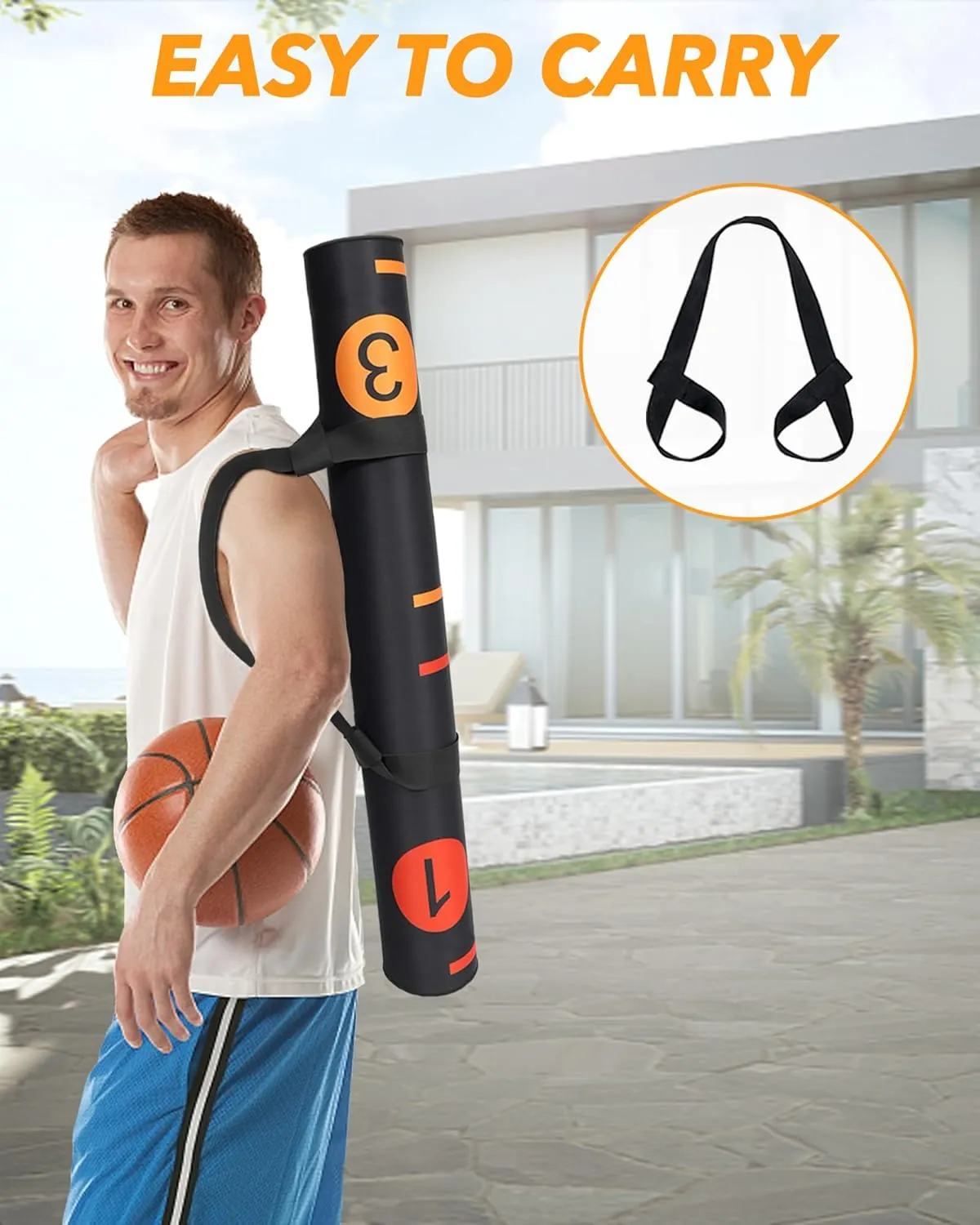 Portable Basketball Footwork Training Mat, Agility Footstep Training Mat, Basketball Pads for Training All Levels, Non-Slip Silent Equipment for All Ages to Improve Speed, Strength and Coordination