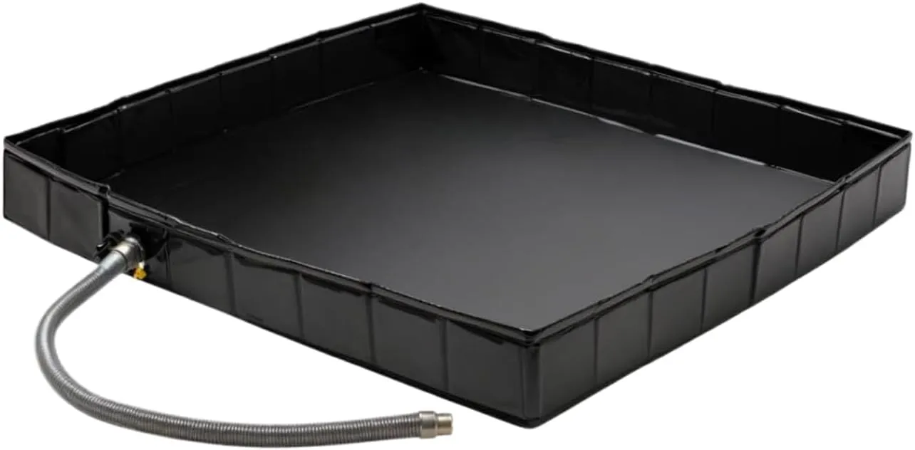 Portable Shower Pan,Foldable Shower Base Bottom Drainage Hole Design - Soft Basin Portable Flooring Camping Gear Easy Setup for Garden Patio Sauna RV Backyard Pet Bath