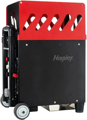 Portable Tennis Ball Machine (26lbs) - Dual Motor for TopSpin and Backspin, 80  Balls, Max 68MPH, 4  Hours Play with External Lithium Battery