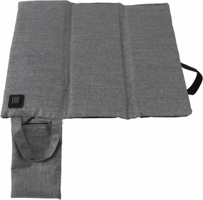 Portable Heated Seat Cushion Adjustable Temperature Lightweight Foldable USB Heating Seat Pad for Outdoor Stadium Camping (Frosted Light Grey)