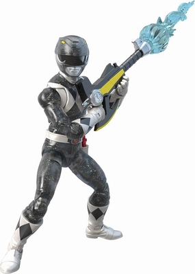 Power Rangers Lightning Collection 6-Inch Mighty Morphin Metallic Black Ranger Collectible Action Figure Toy with Accessories F2352