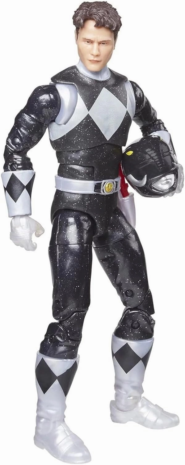 Power Rangers Lightning Collection 6-Inch Mighty Morphin Metallic Black Ranger Collectible Action Figure Toy with Accessories F2352