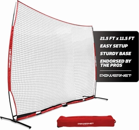 PowerNet Portable Sports Rebounder -Basketball, Volleyball, Soccer, Baseball, Softball and Lacrosse, Backyard & Garage Backstop, Indoor Outdoor Safety Net for Protection