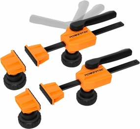 POWERTEC Bench Dog Clamps for 3/4" Dog Holes, Quick Release and Heavy Duty Workbench Clamps with 176lbs Clamping Force, Woodworking Tools - 2PCs (72105)