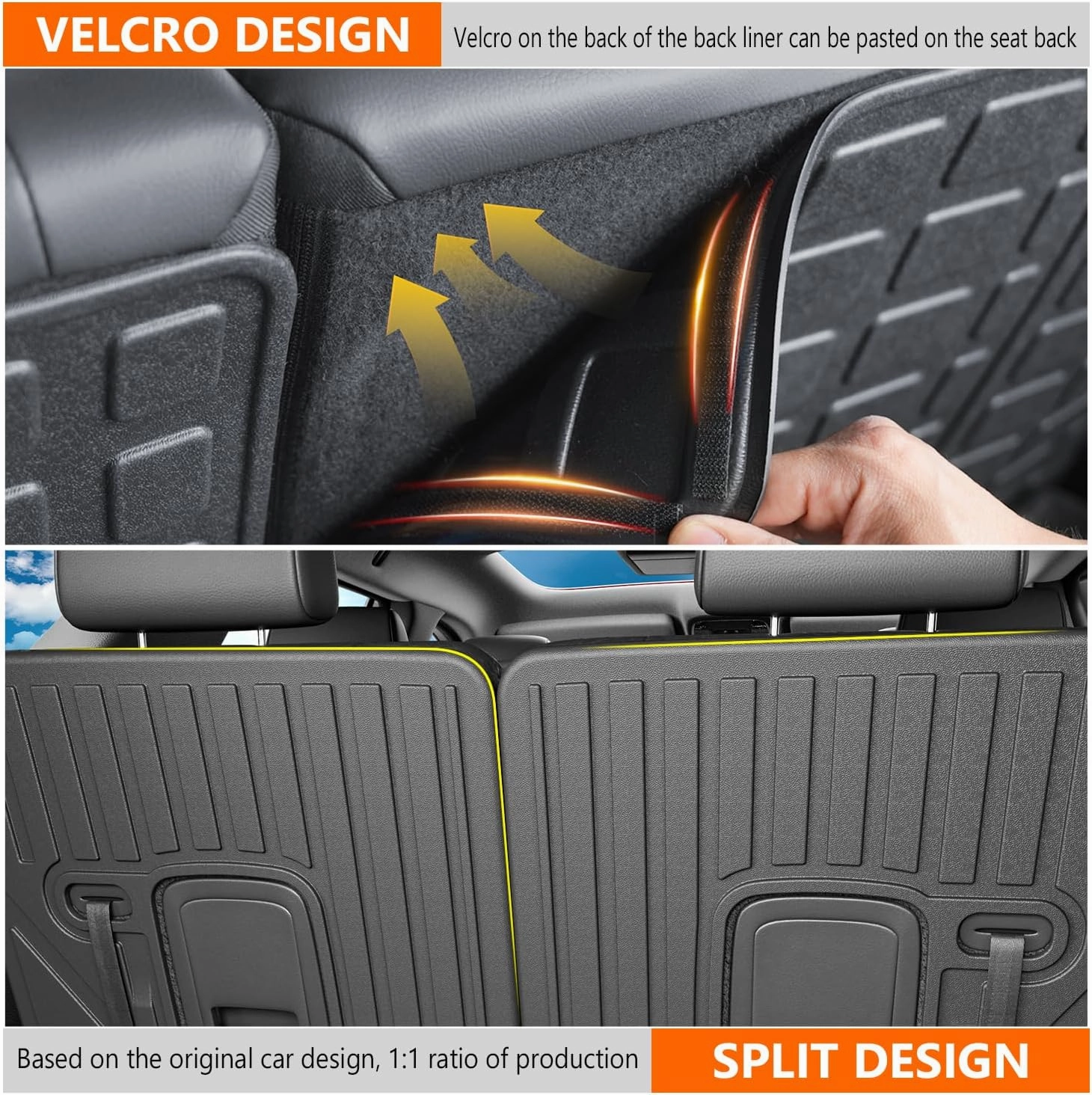 powoq 3rd Backrest Mat Compatible with 2016-2025 Dodge Durango 6&7 Seats Seat Back Protector Replacement for 2016-2025 Dodge Durango Accessories (3rd Row Backrest Mat)