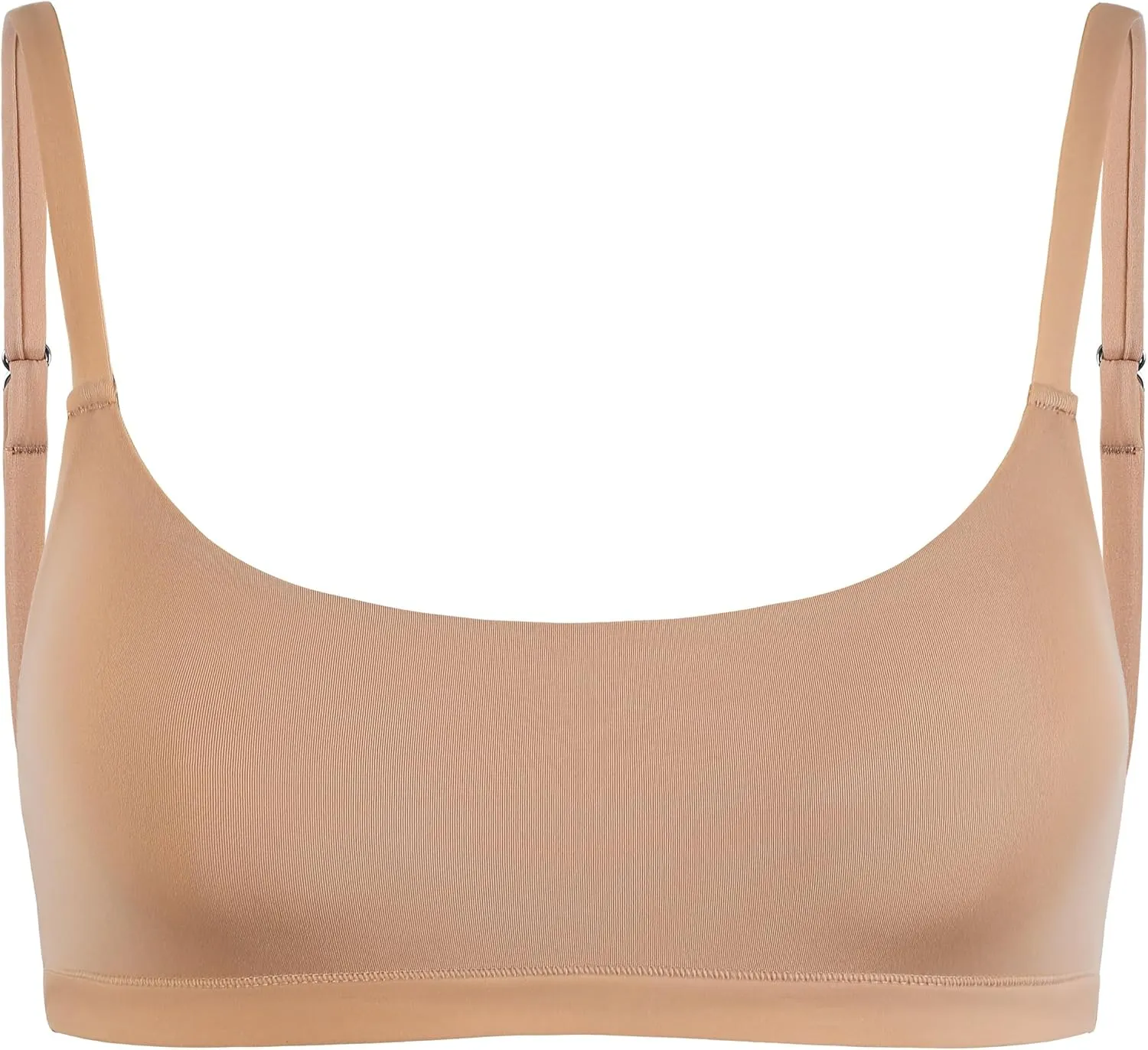 PrettyGuide Women's Wireless Bralette No Padding Scoop Neck Seamless No Underwire Smoothing Everyday Bra