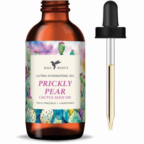 Prickly Pear Seed Oil Cold Pressed, Pure, Unrefined Moisturizer for Skin, Face, Body, Nails and Hair - Multi-Purpose Beauty Product For Men and Women - 1 oz Bottle