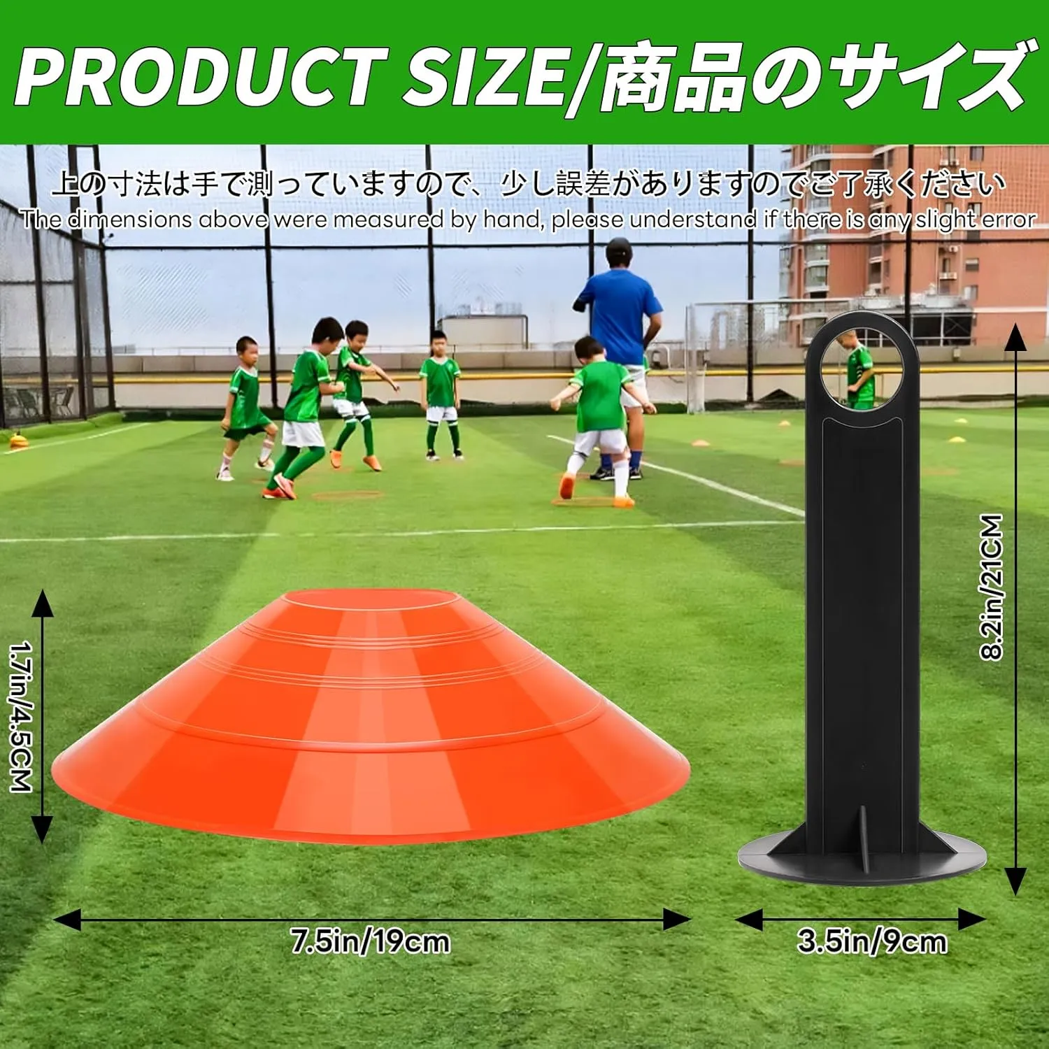 Pro Disc Cones - Training Cones Agility Soccer Cones with Carry Bag for Training, Soccer, Football, Basketball,Kids and Other Sports and Games(22G)