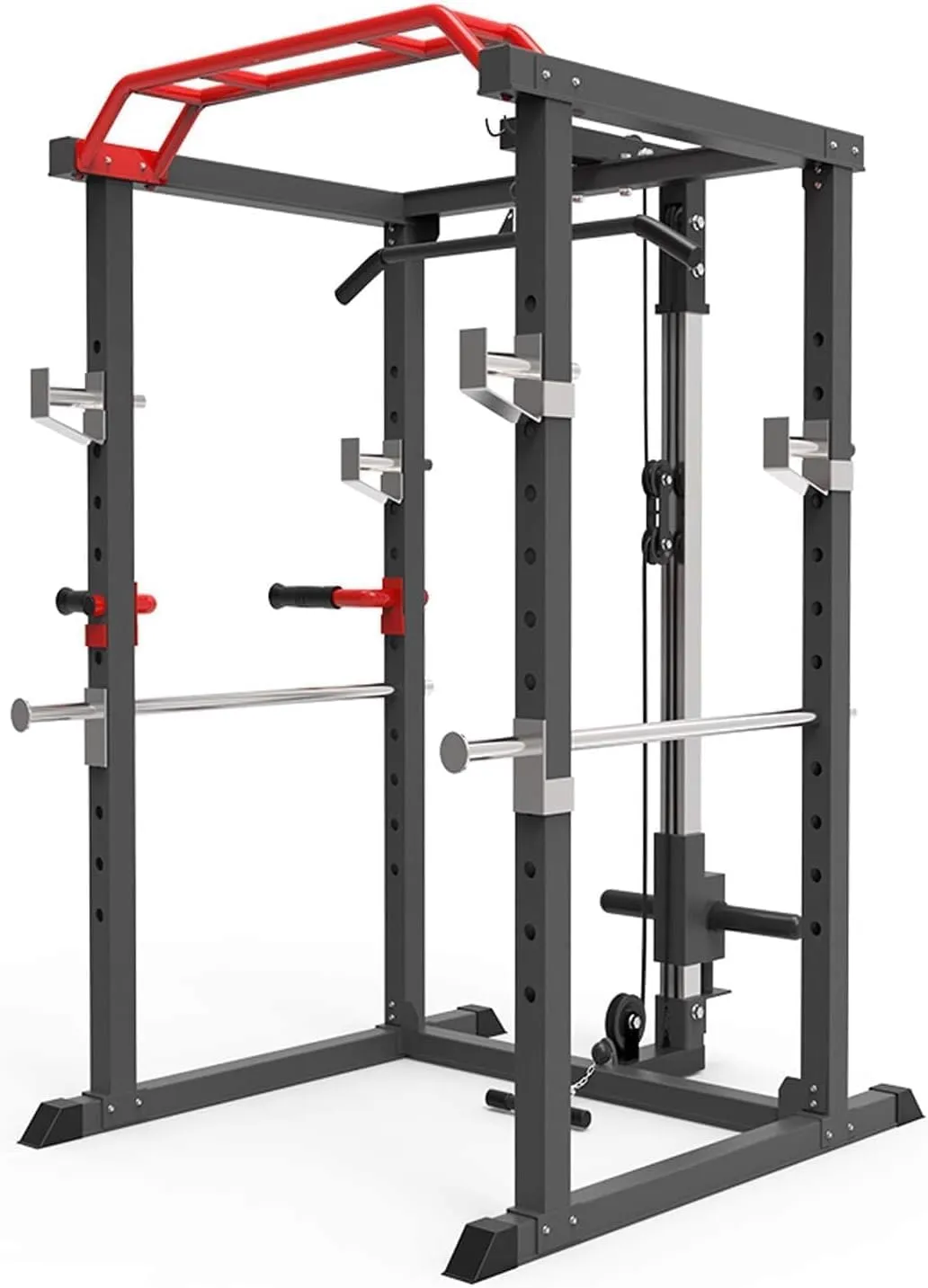 Professional Squat Rack Strength Training Equipment Home Sports Power Rack, Multifunction Home Barbell Rack Adjustable Comprehensive Training Device S