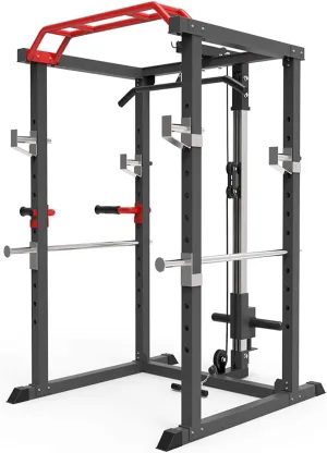 Professional Squat Rack Strength Training Equipment Home Sports Power Rack, Multifunction Home Barbell Rack Adjustable Comprehensive Training Device S