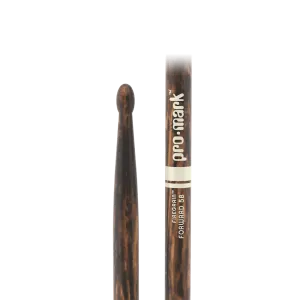 ProMark (TX5BW-FG) Classic Forward 5B FireGrain Hickory Drumstick - Oval Wood Tip