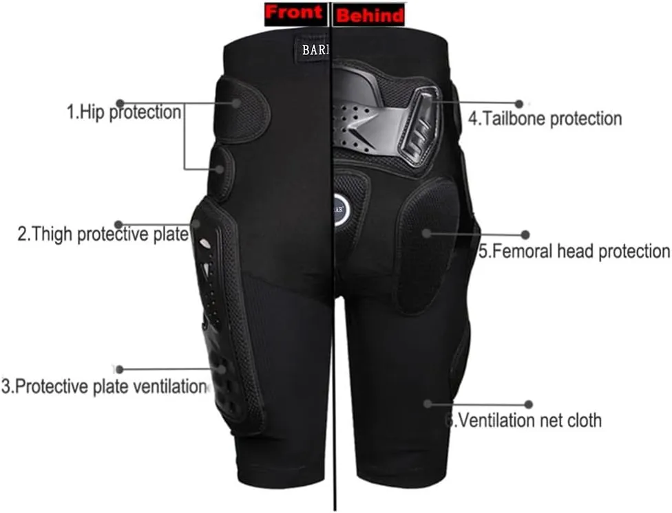 Protective Armor Pants Hockey Knight Gear for Motorcycle Motocross Racing Ski Protect Pads Sports HIPS Legs (Medium)