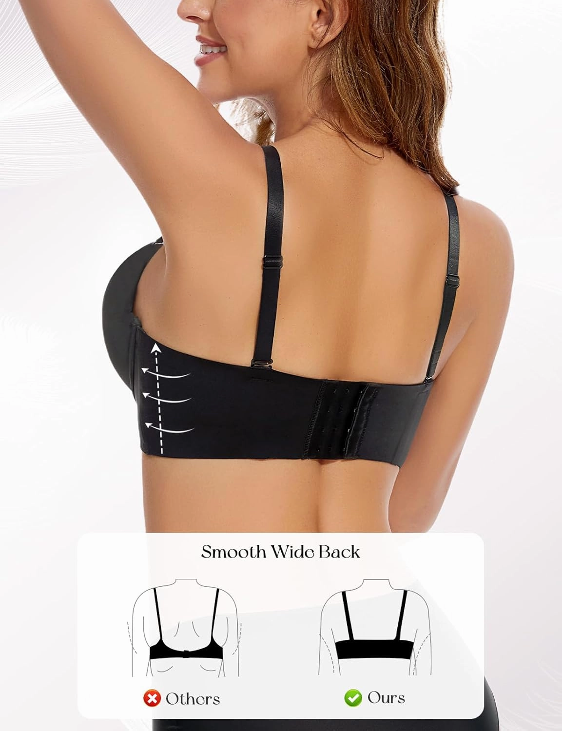 Push Up Padded Bras for Women Add 2 Cups Plunge T Shirt Everyday Bra Seamless Underwire Support
