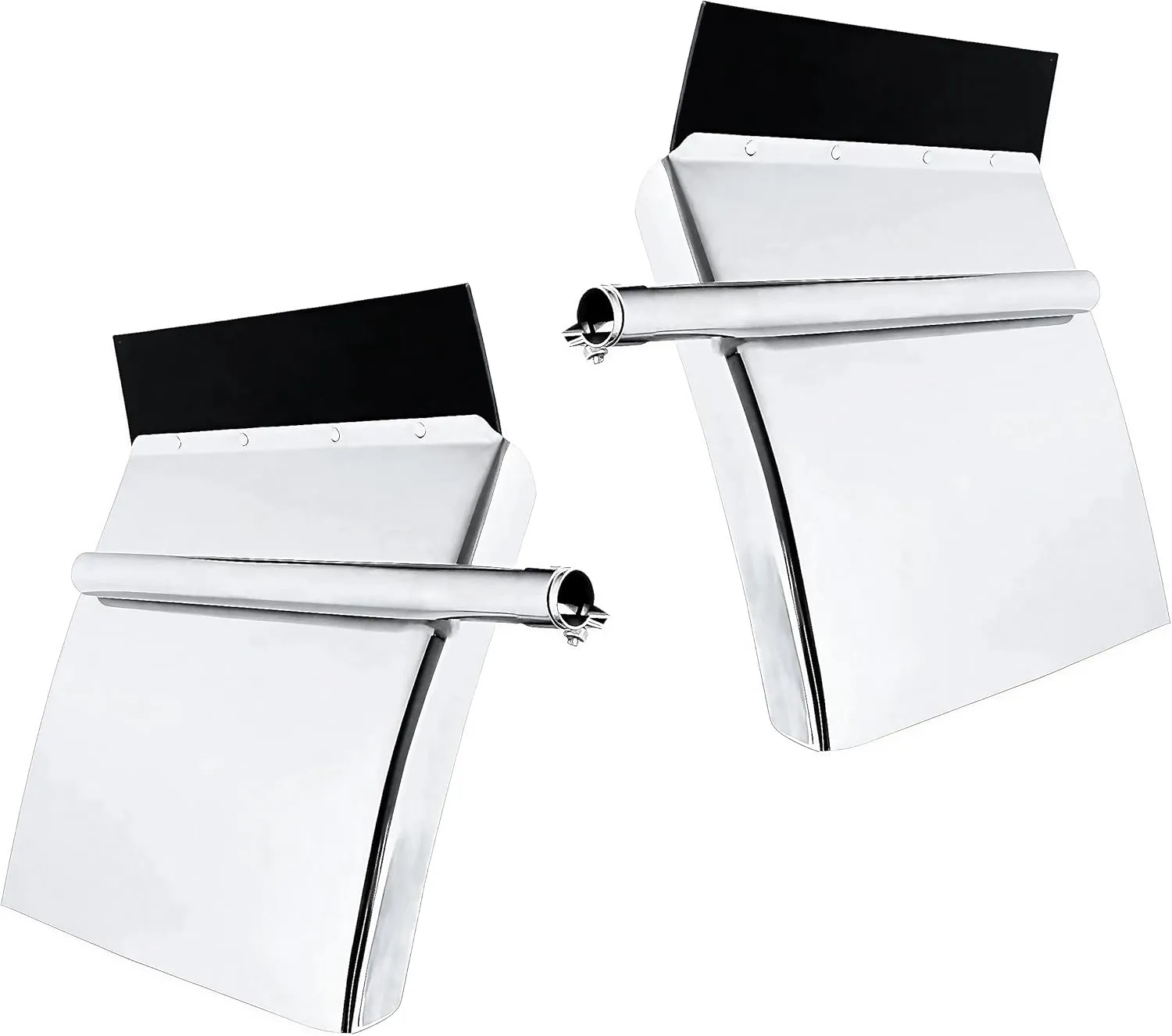 Quarter Fenders for Semi Truck, 1 Pair Stainless Steel Heavy Duty Quarter Fenders, 24" x 24"