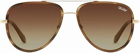 Quay - Sunglasses for Men & Women, Polarized Aviator Lenses with UV Protection (All In Medium)