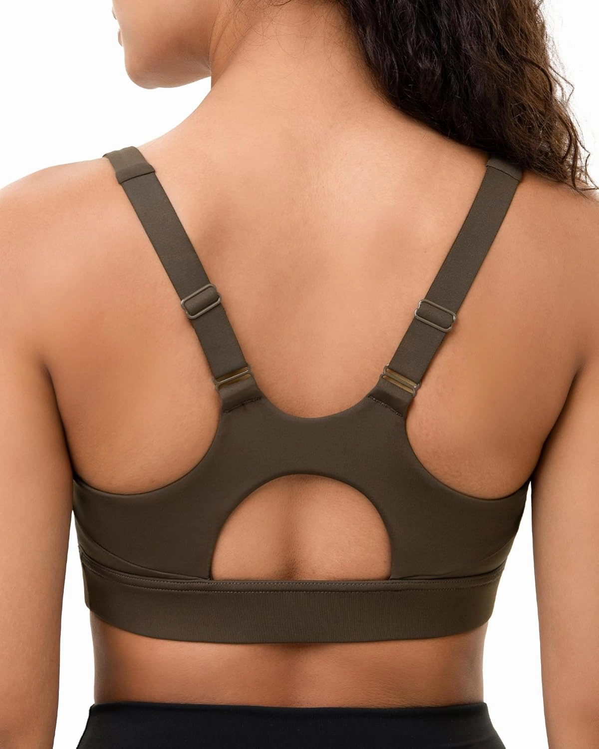 Racerback Sports Bras for Women High Support Adjustable Straps Molded Cup Workout Fitness Running Gym Bra