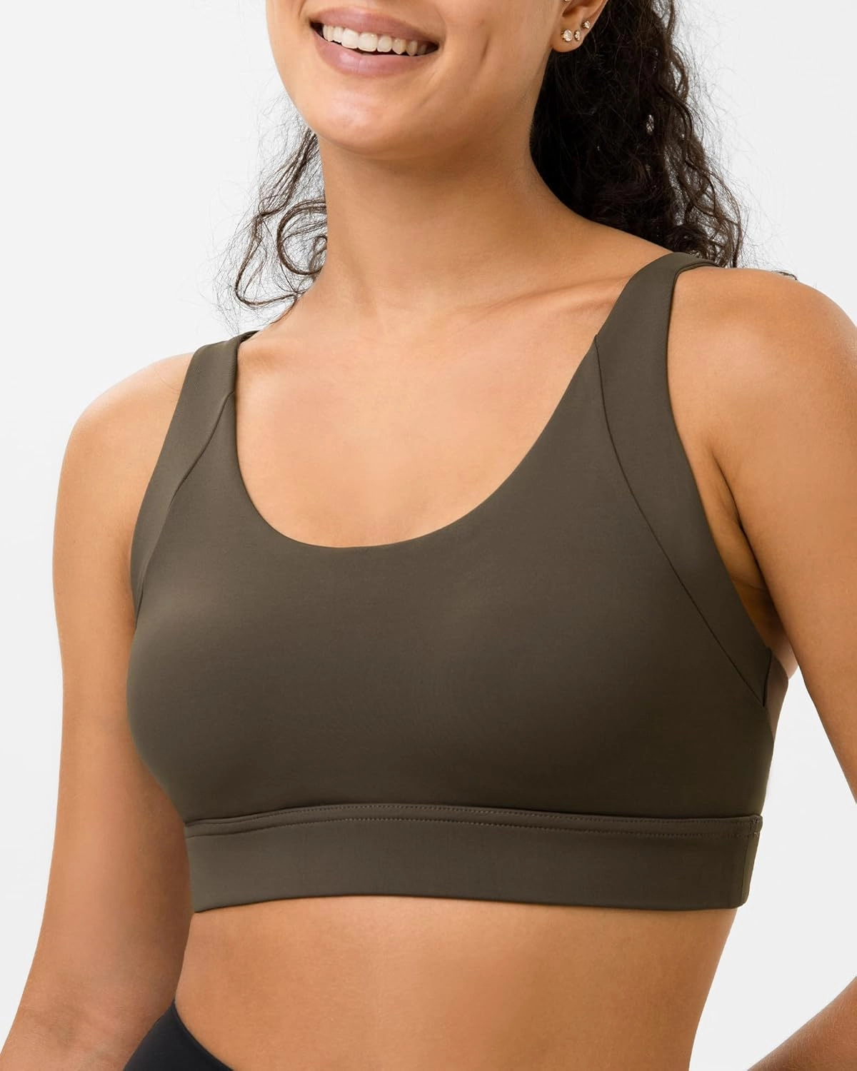 Racerback Sports Bras for Women High Support Adjustable Straps Molded Cup Workout Fitness Running Gym Bra