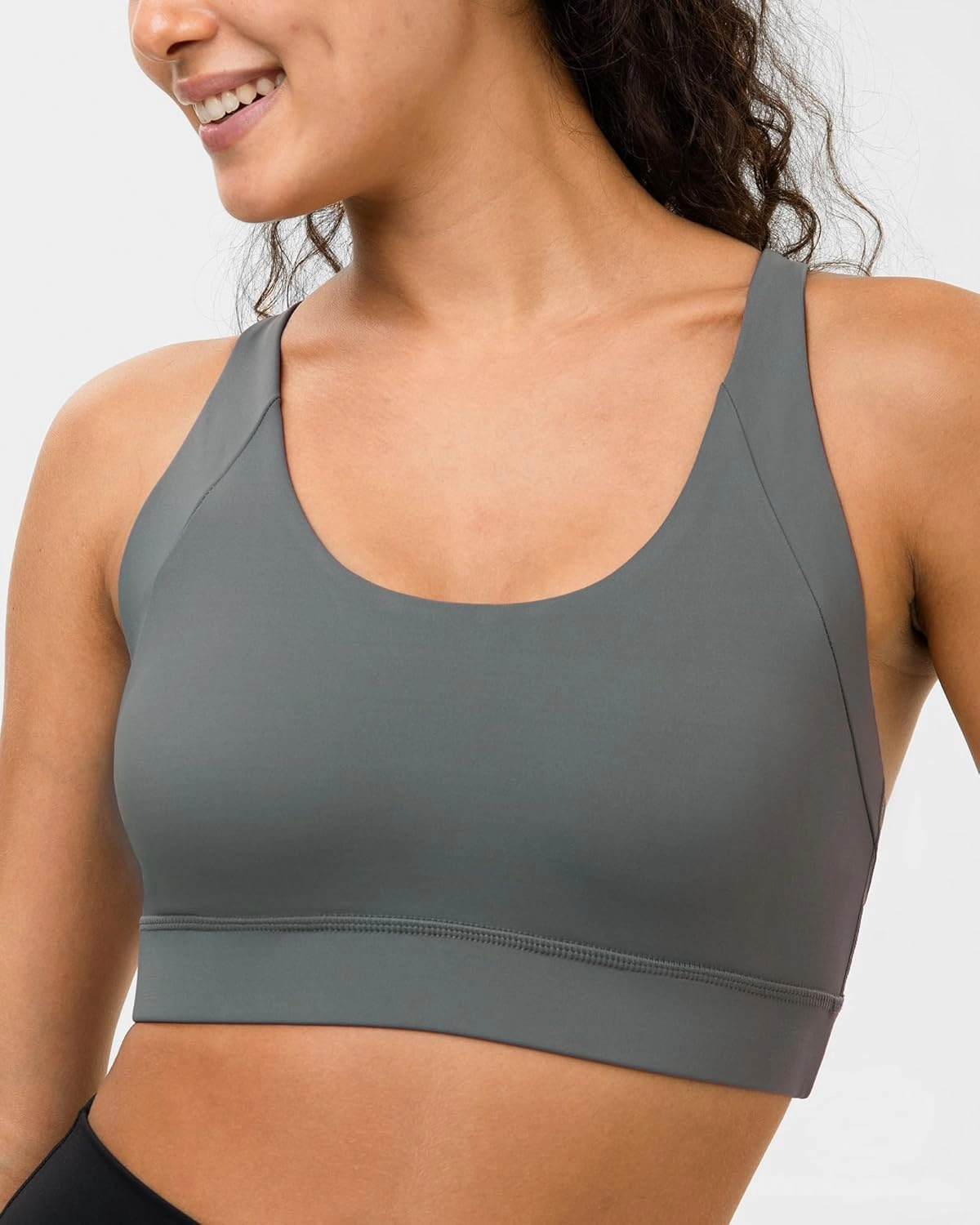 Racerback Sports Bras for Women High Support Adjustable Straps Molded Cup Workout Fitness Running Gym Bra
